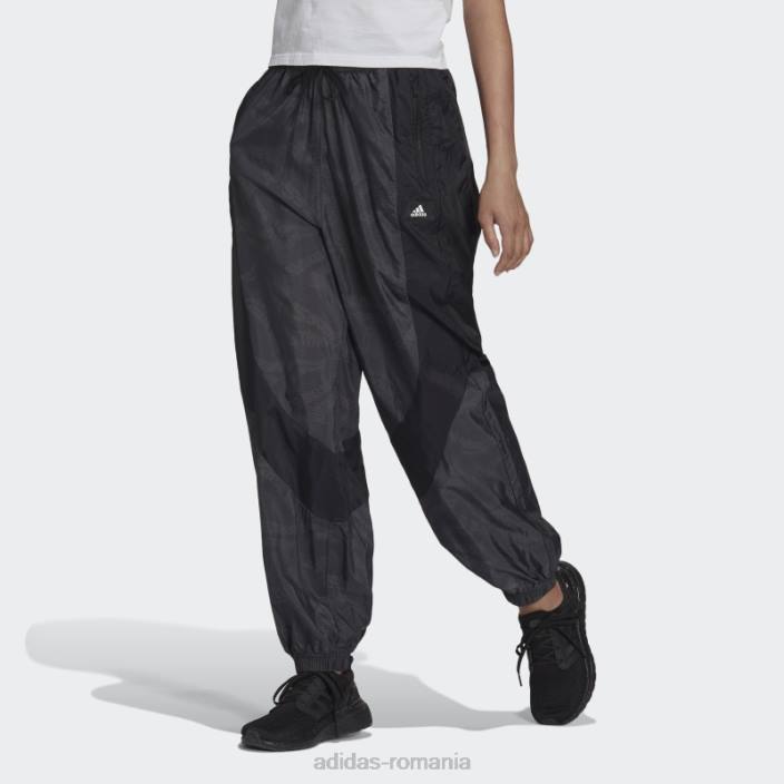 Adidas imbracaminte sport neagra tesuta pantaloni usori fierbinti femei negru 2JBN3250