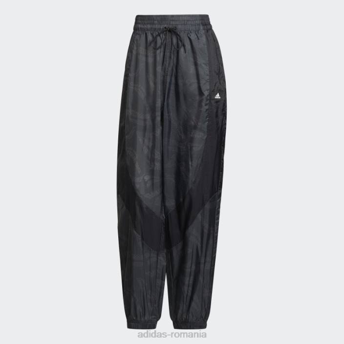 Adidas imbracaminte sport neagra tesuta pantaloni usori fierbinti femei negru 2JBN3250