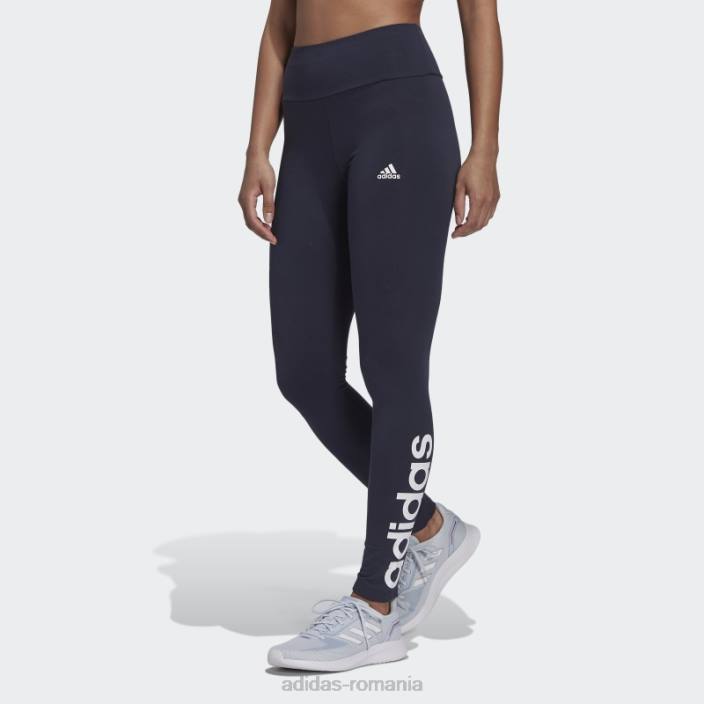 Adidas ink essentials jambiere cu logo cu talie înaltă femei cerneală/alb 2JBN10204