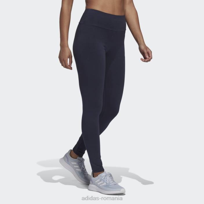 Adidas ink essentials jambiere cu logo cu talie înaltă femei cerneală/alb 2JBN10204