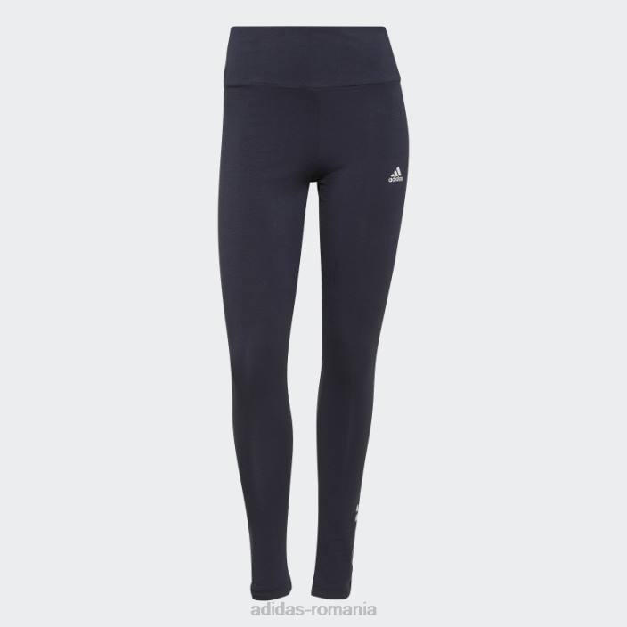 Adidas ink essentials jambiere cu logo cu talie înaltă femei cerneală/alb 2JBN10204