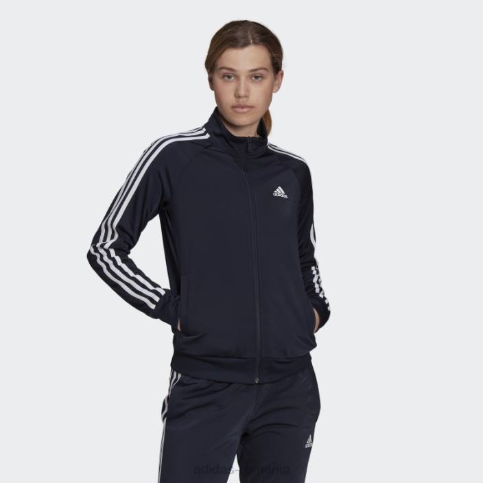 Adidas ink primegreen essentials warm-up jachetă de sport subțire cu 3 dungi femei cerneală 2JBN10325