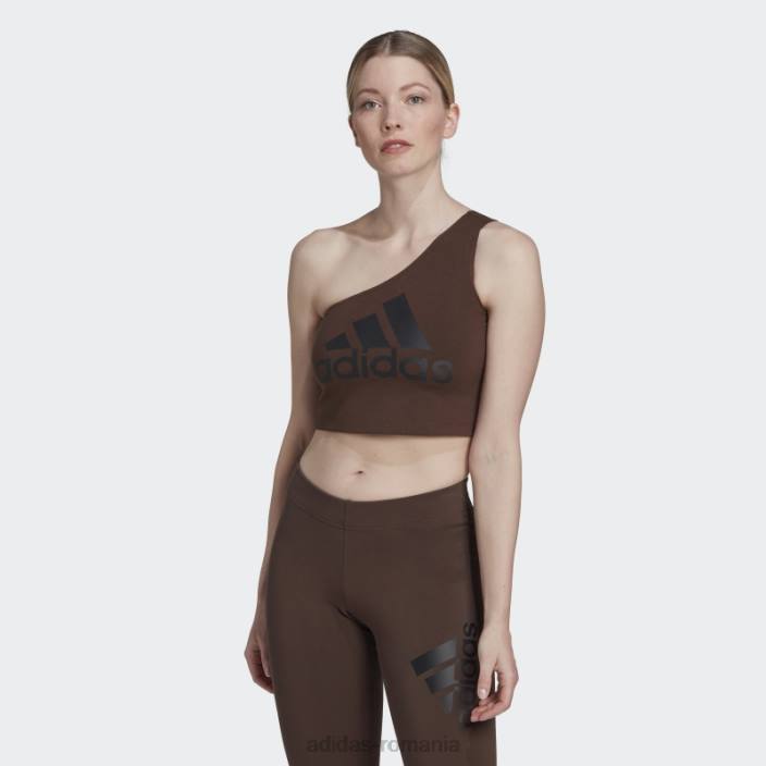 Adidas insignă cu icoane elegante viitoare de maiou sport maro femei maro 2JBN2785