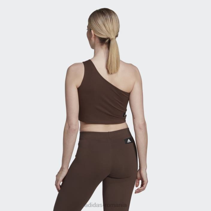 Adidas insignă cu icoane elegante viitoare de maiou sport maro femei maro 2JBN2785