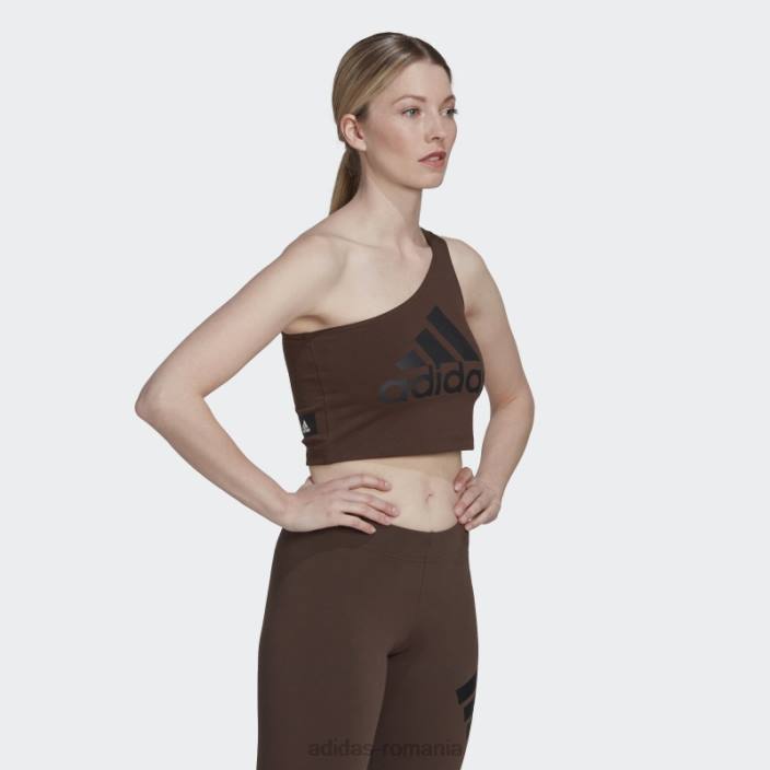 Adidas insignă cu icoane elegante viitoare de maiou sport maro femei maro 2JBN2785