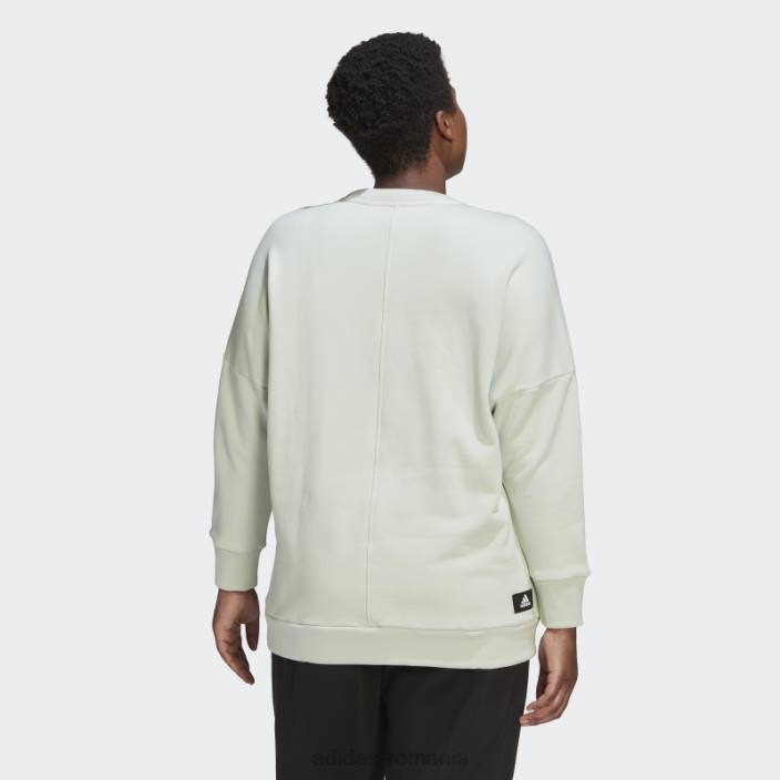 Adidas insignă icoane viitoare de hanorac sport (plus mărime) verde femei verde 2JBN10556