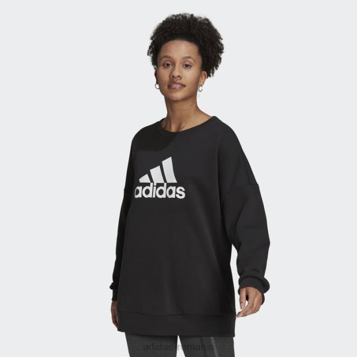 Adidas insigna neagră cu icoane viitoare ale hanoracului sport adidas femei negru 2JBN10179