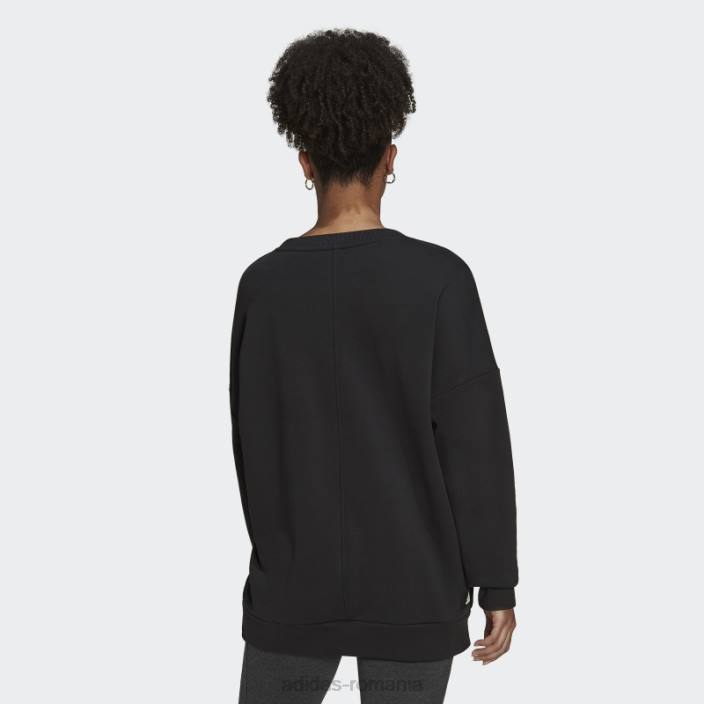 Adidas insigna neagră cu icoane viitoare ale hanoracului sport adidas femei negru 2JBN10179