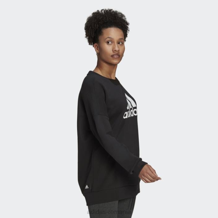 Adidas insigna neagră cu icoane viitoare ale hanoracului sport adidas femei negru 2JBN10179