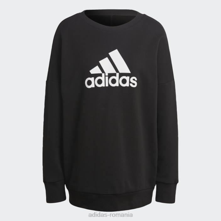Adidas insigna neagră cu icoane viitoare ale hanoracului sport adidas femei negru 2JBN10179