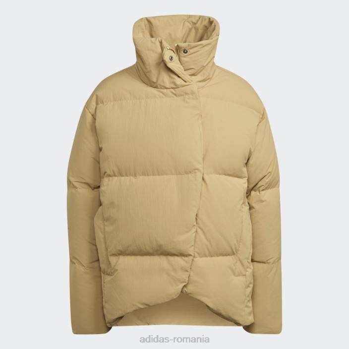 Adidas jachetă adidas big baffle bej auriu femei bej auriu 2JBN17181