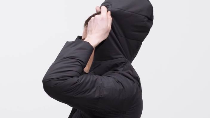 Adidas jachetă de puf cu glugă helionic neagră femei negru 2JBN16820