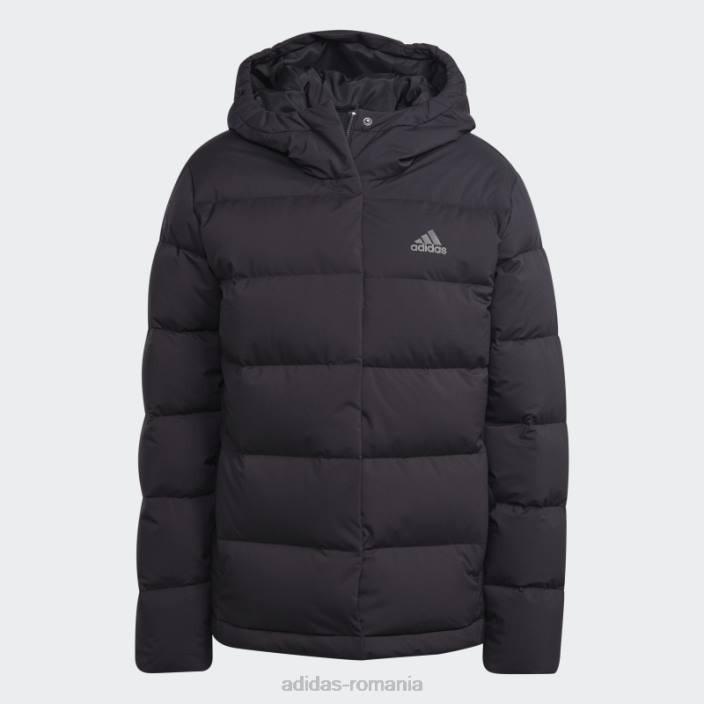 Adidas jachetă de puf cu glugă helionic neagră femei negru 2JBN17023