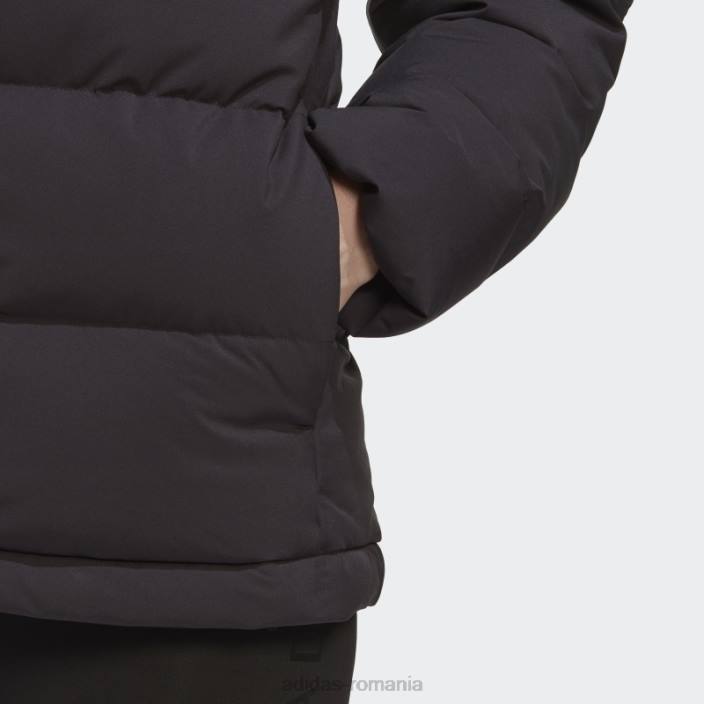 Adidas jachetă de puf cu glugă helionic neagră femei negru 2JBN17023
