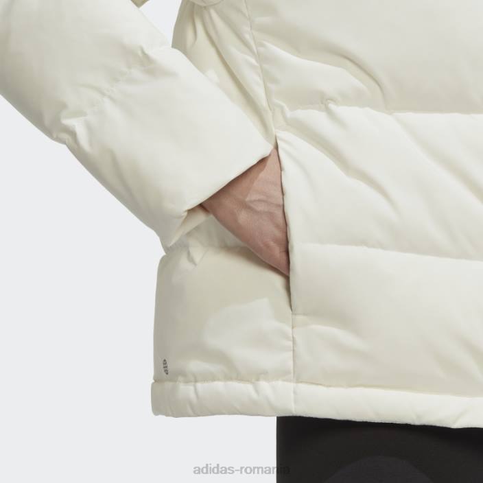 Adidas jachetă de puf relaxată helionic alb femei alb 2JBN16726