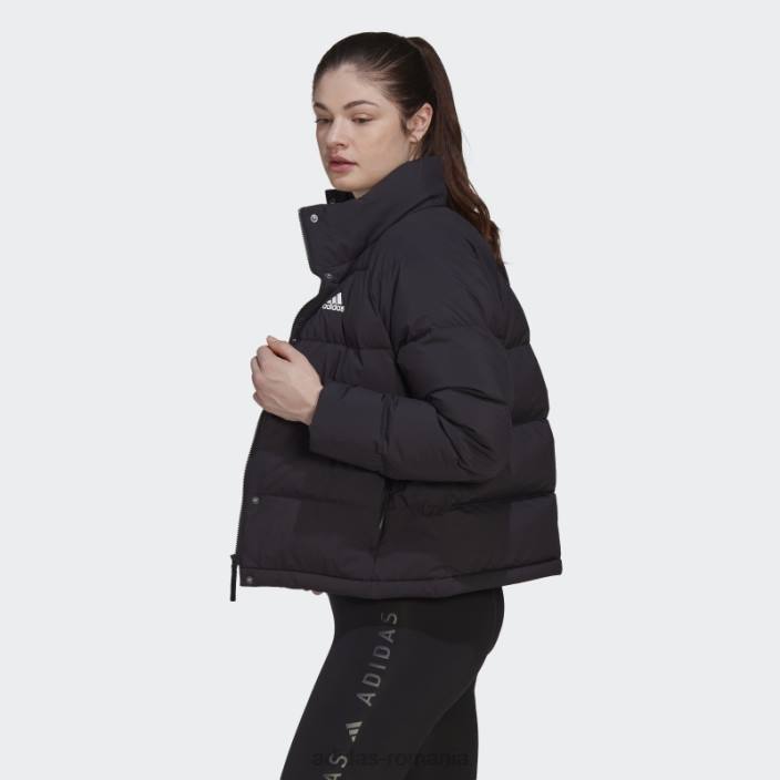 Adidas jachetă de puf relaxată helionic neagră femei negru 2JBN10190