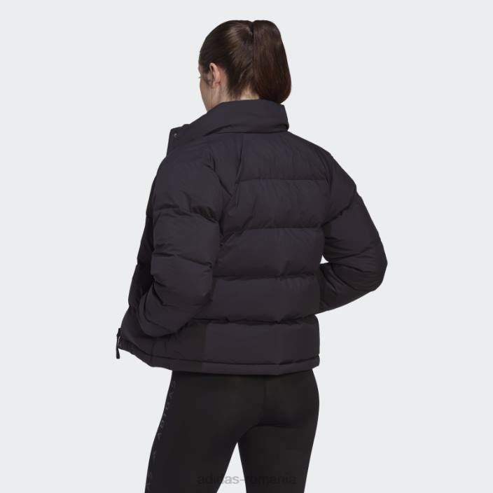 Adidas jachetă de puf relaxată helionic neagră femei negru 2JBN10190