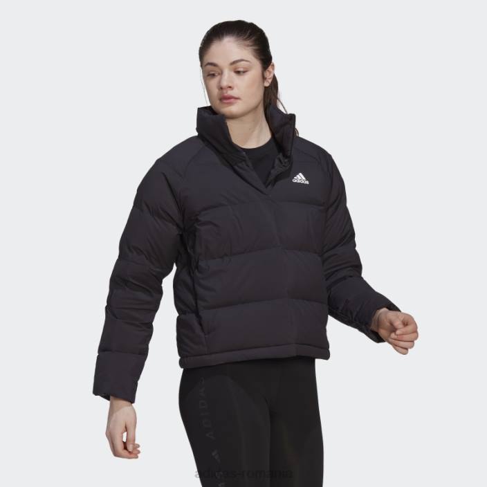 Adidas jachetă de puf relaxată helionic neagră femei negru 2JBN10190