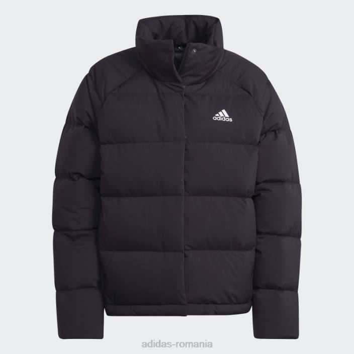 Adidas jachetă de puf relaxată helionic neagră femei negru 2JBN10190