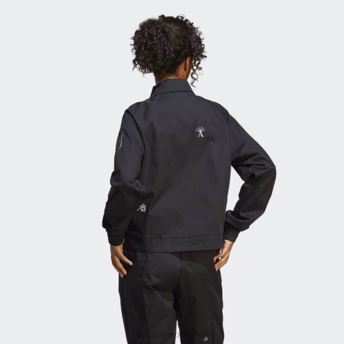 Adidas jachetă de sport cu grafică inspirată de cristale vindecătoare negru adidas femei alb negru 2JBN8970