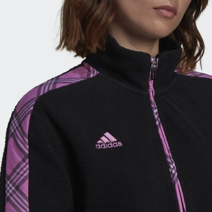 Adidas jachetă de sport de iarnă tiro neagră femei negru/liliac 2JBN10508