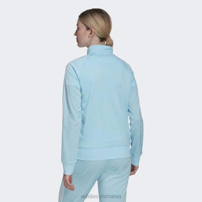 Adidas jachetă de sport subțire, cu 3 dungi, pentru încălzire primegreen essentials femei albastru alb 2JBN10649