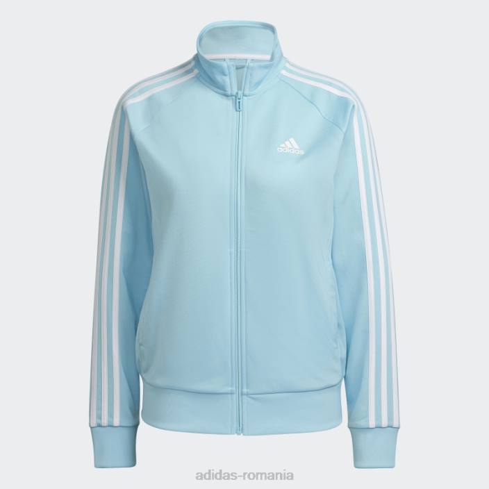 Adidas jachetă de sport subțire, cu 3 dungi, pentru încălzire primegreen essentials femei albastru alb 2JBN10649