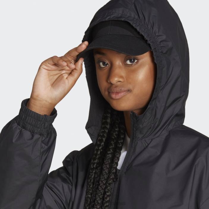 Adidas jachetă de vânt împletită cu icoane future negre adidas femei negru 2JBN17109