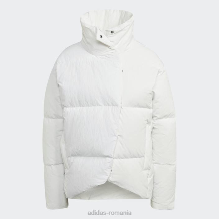 Adidas jachetă mare cu puf alb femei alb 2JBN17114
