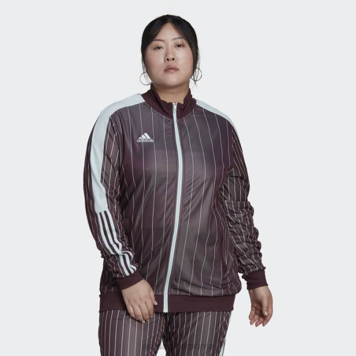 Adidas jachetă maroon tiro (mărime plus) femei maro 2JBN10768
