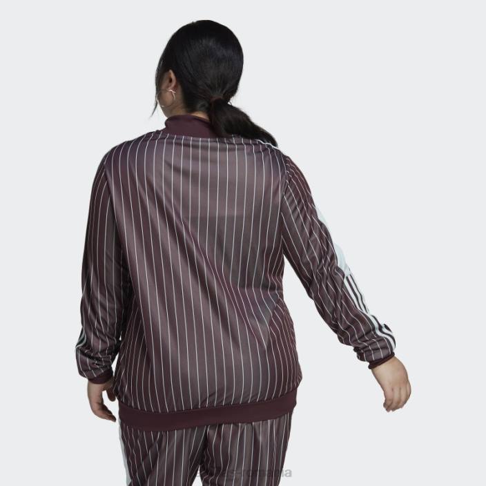 Adidas jachetă maroon tiro (mărime plus) femei maro 2JBN10768