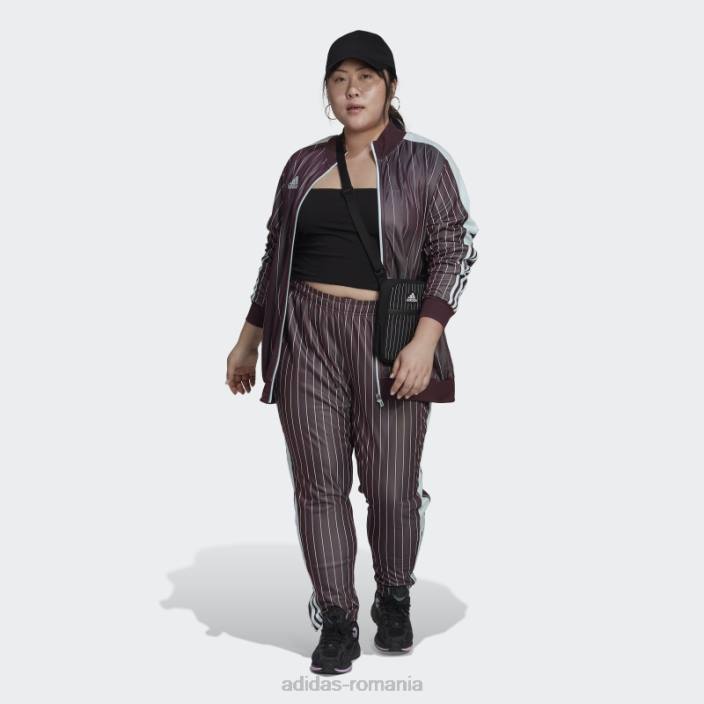 Adidas jachetă maroon tiro (mărime plus) femei maro 2JBN10768