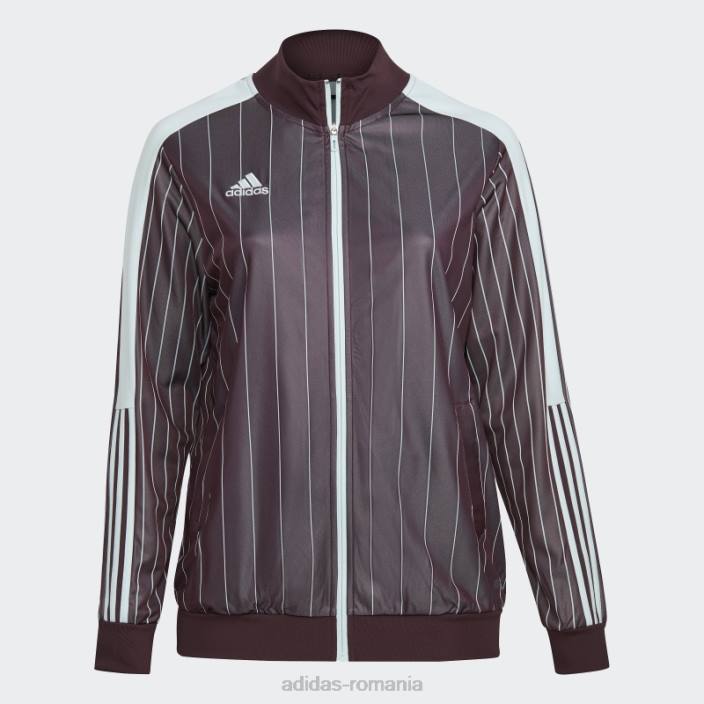 Adidas jachetă maroon tiro (mărime plus) femei maro 2JBN10768