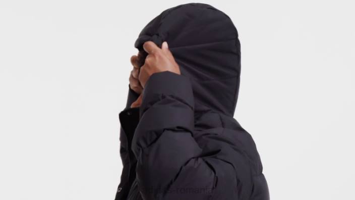 Adidas jachetă neagră helionic cu glugă din puf (plus mărime) femei negru 2JBN17128
