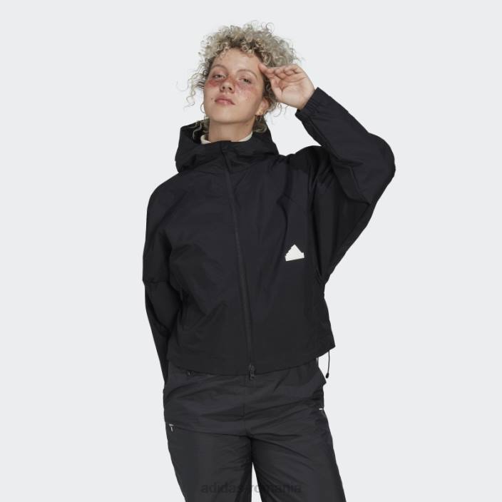 Adidas jacheta neagra femei alb negru 2JBN10751