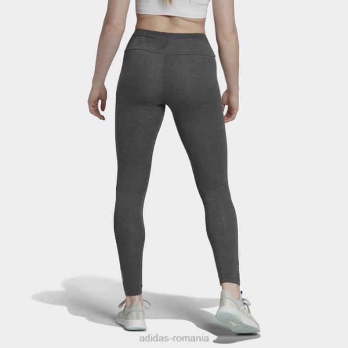 Adidas leggings cu logo-ul cu talie înaltă adidas femei gri închis erica/verde 2JBN10149