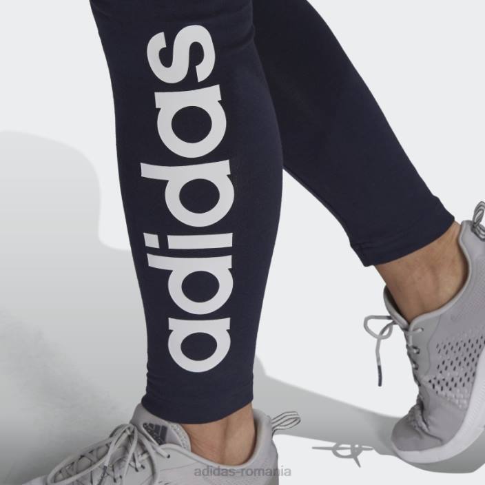 Adidas leggings cu sigla cu talie înaltă esențiale (plus mărime) cerneală femei cerneală/alb 2JBN9848