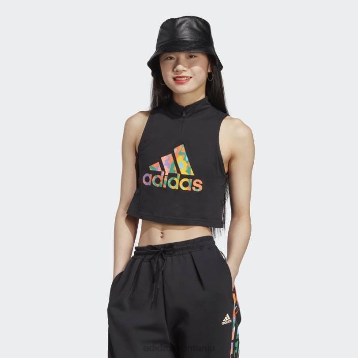 Adidas maiou negru cu grafic femei negru 2JBN9514