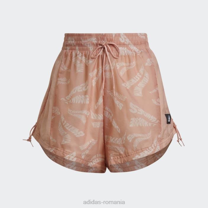 Adidas îmbrăcăminte sport țesută pantaloni scurți ușori ambiental blush femei fard ambiental 2JBN3256