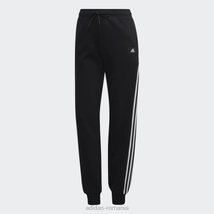 Adidas îmbrăcăminte sport future icons pantaloni 3 dungi negri femei negru 2JBN2806
