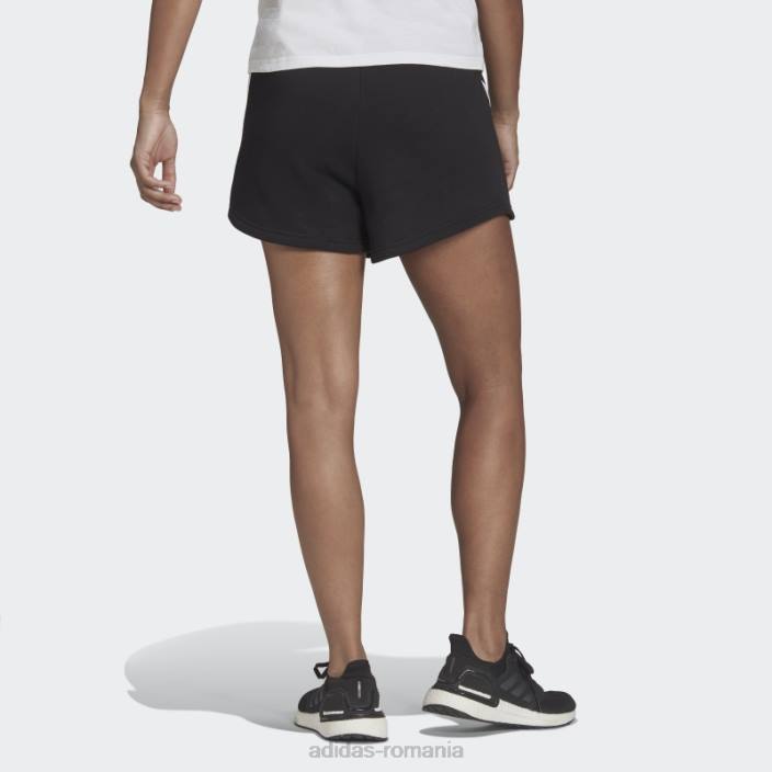 Adidas îmbrăcăminte sport neagră fierbinte icoane viitoare pantaloni scurți cu 3 dungi femei negru 2JBN3247