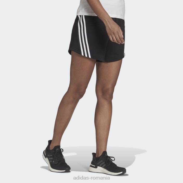 Adidas îmbrăcăminte sport neagră fierbinte icoane viitoare pantaloni scurți cu 3 dungi femei negru 2JBN3247