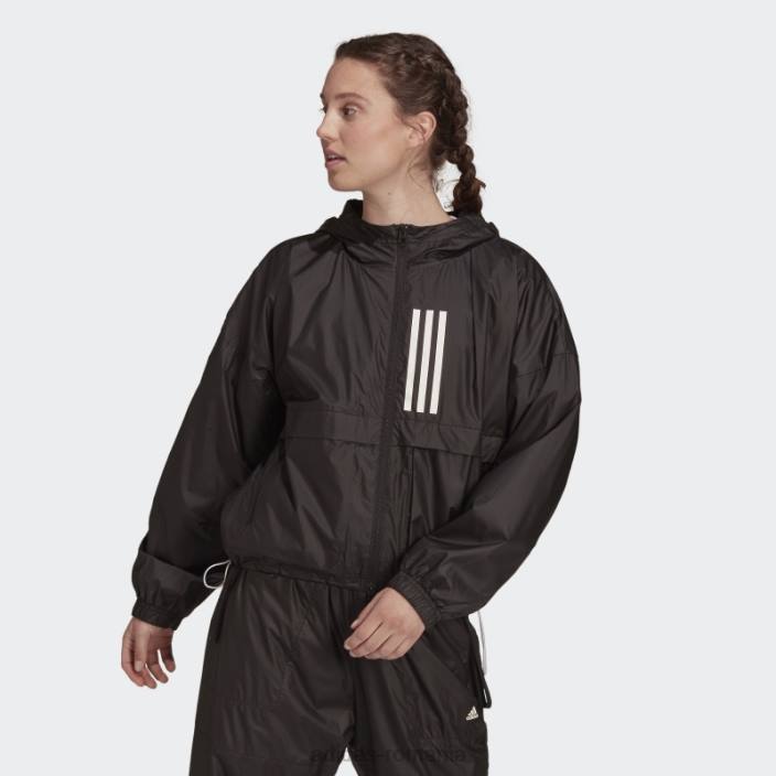 Adidas îmbrăcăminte sport neagră wnd.rdy jachetă țesătă fierbinte femei negru 2JBN17570