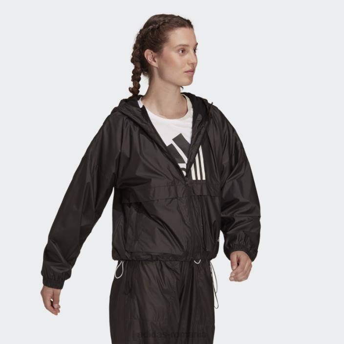 Adidas îmbrăcăminte sport neagră wnd.rdy jachetă țesătă fierbinte femei negru 2JBN17570