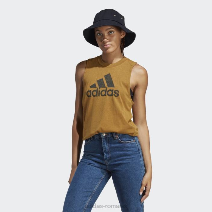 Adidas îmbrăcăminte sport viitoarele icoane câștigători 3.0 maiou bronz bronz fierbinte femei bronz mel/negru 2JBN2579