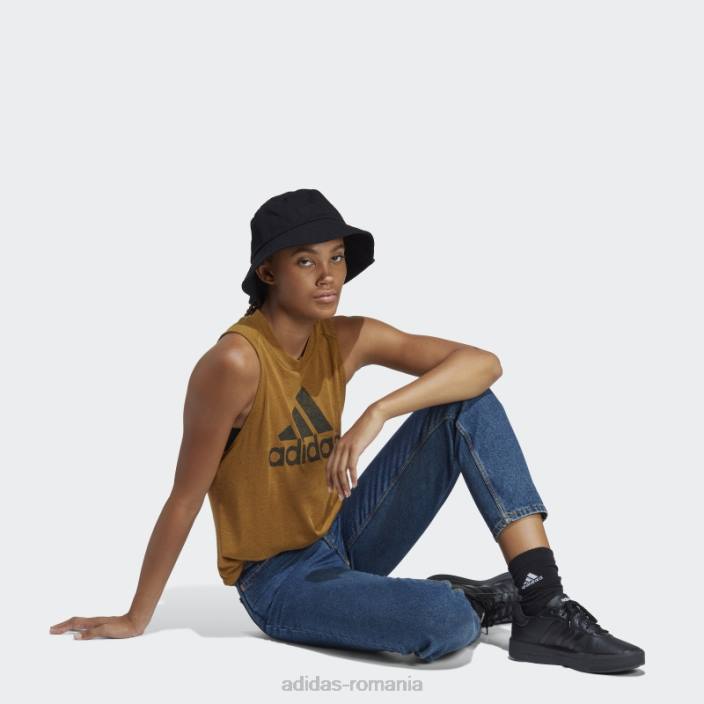 Adidas îmbrăcăminte sport viitoarele icoane câștigători 3.0 maiou bronz bronz fierbinte femei bronz mel/negru 2JBN2579