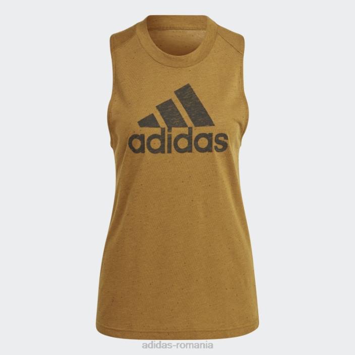Adidas îmbrăcăminte sport viitoarele icoane câștigători 3.0 maiou bronz bronz fierbinte femei bronz mel/negru 2JBN2579