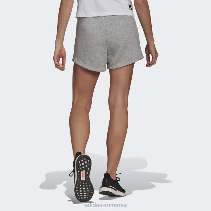 Adidas mediu gri fashion sportswear future icons pantaloni scurți cu 3 dungi femei gri mediu 2JBN3246