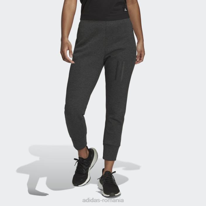 Adidas mission victory pantaloni slim-fit cu talie inalta moda negru melange femei melange negru 2JBN10308