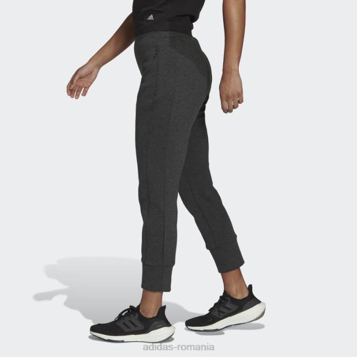 Adidas mission victory pantaloni slim-fit cu talie inalta moda negru melange femei melange negru 2JBN10308